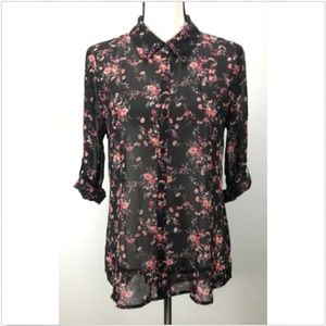 NEW Socialite Women's Top Button Down Blouse Long